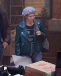 Holland Roden Tipline Mysteries Dial 1 For Murder Maddie Tipline Green Biker Jacket