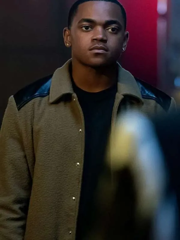 Michael Rainey Jr. Power Book II Ghost S04 Tariq St. Patrick Olive Green Jacket Michael Rainey Jr. Power Book II Ghost S04 Tariq St. Patrick Olive Green Jacket