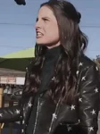 The Rookie 2024 Blair London Embroidered Black Leather Jacket