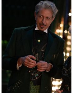 Wizard Film Wicked 2024 Jeff Goldblum Green Coat