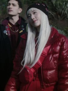 Yuyu Kitamura Dead Boy Detectives Tv Series 2024 Niko Sasaki Red Puffer Jacket.