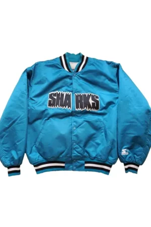 90s-San-Jose-Sharks-Blue-Satin-Varsity-Jacket