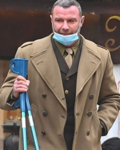 Across The River And Into The Trees Liev Schreiber Brown Coat