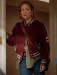 Erika Christensen Will Trent 2024 Angie Polaski Red Varsity Bomber Jacket