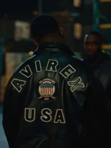 Ghetts Supacell Tv Series Krazy Black Leather Jacket.