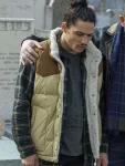 Hatik Anthracite S01 Hatik Brown And Beige Shearling Puffer Vest