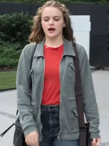 Joey King A Family Affair 2024 Zara Ford Grey Cotton Jacket