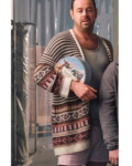 Lee Tv Series Mr. Bigstuff 2024 Danny Dyer Neutral Pattern Cardigan