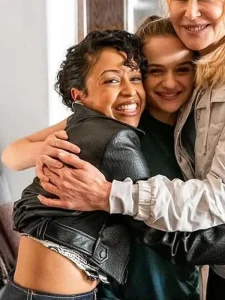 Liza Koshy A Family Affair 2024 Eugenie Black Cropped Jacket