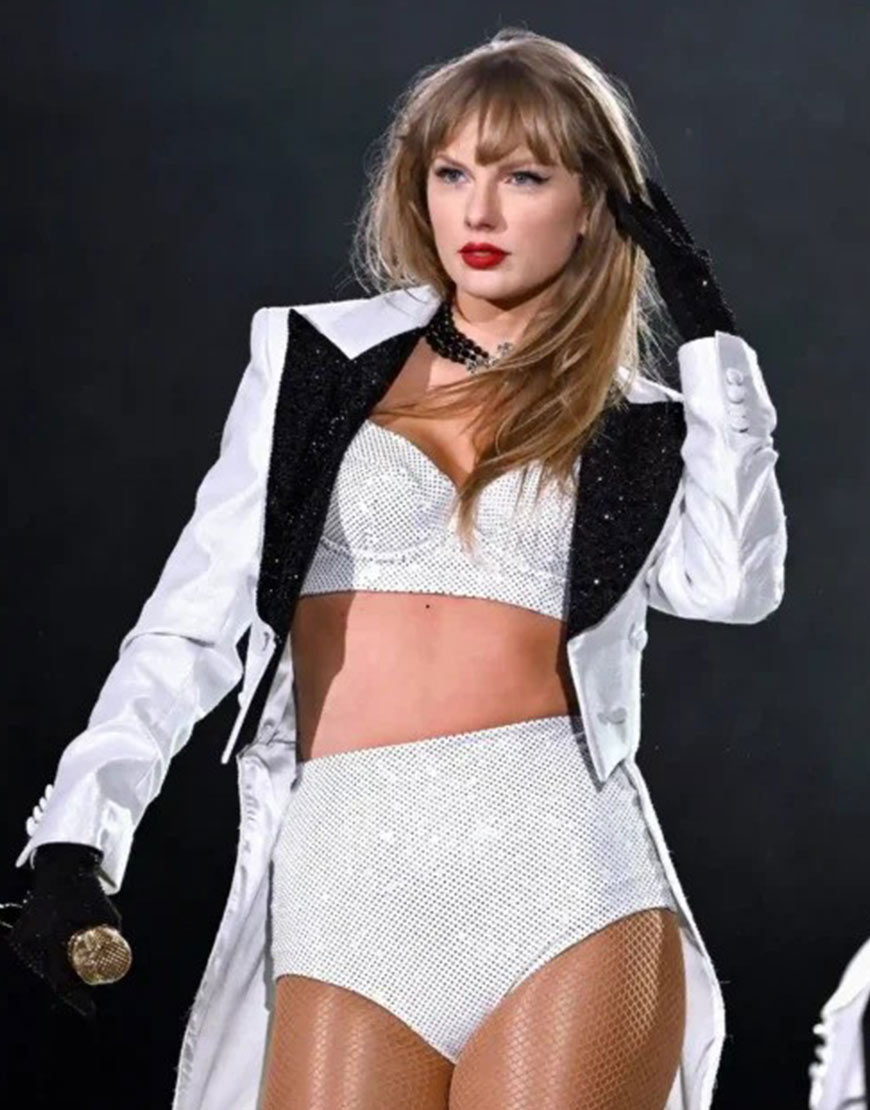 London Eras Tour 2024 Taylor Swift White Tailcoat London Eras Tour 2024 Taylor Swift White Tailcoat