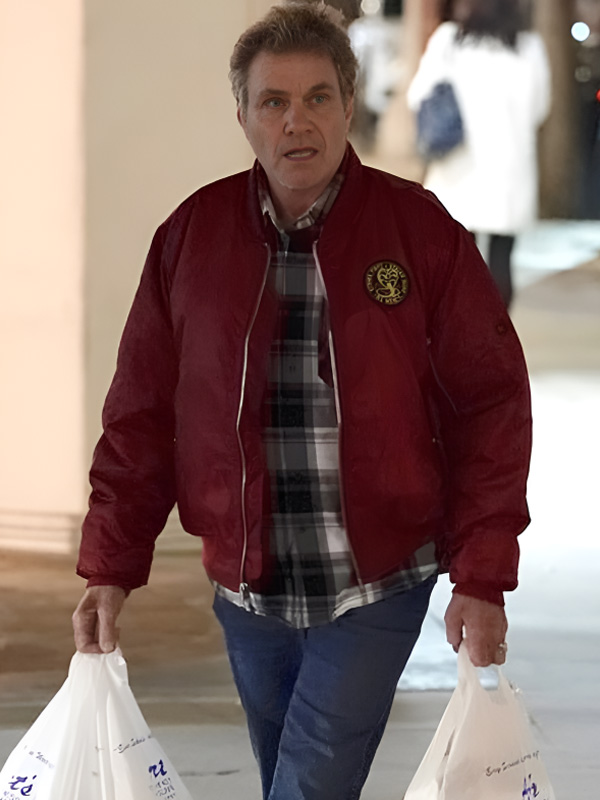 Martin Kove Cobra Kai Tv Series John Kreese Red Bomber Jacket Martin Kove Cobra Kai Tv Series John Kreese Red Bomber Jacket