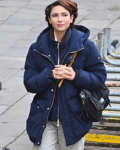 Renata Contarini Across The River And Into The Trees Blue Puffer Hooded Jacket