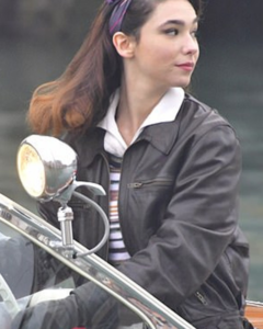 Renata Contarini Across The River And Into The Trees Matilda De Angelis Black Leather Jacket