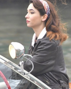 Renata Contarini Across The River And Into The Trees Matilda De Angelis Black Leather Jacket.