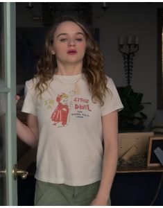 Zara Ford Film A Family Affair 2024 Joey King I'm A Little Devil White Shirt.