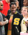 Buy Travis Scott Olympics Paris 2024 Letterman Varsity Jacket