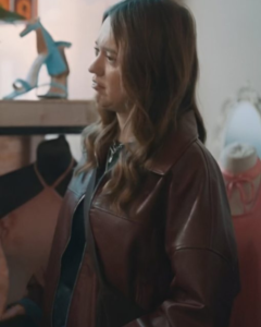 Daddy Issues S01 Gemma Burgundy Jacket
