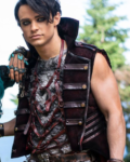 Harry Hook Descendants 3 Thomas Doherty Brown Leather Sleevesless Tailcoat