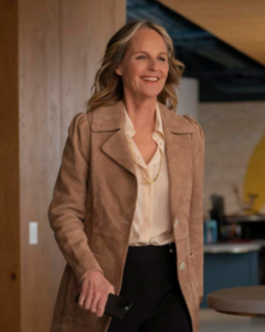 Helen Hunt Hacks Tv Series S03 Winnie Landell Brown Suede Leather Coat