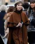 Lily Collins Emily In Paris Season 4 Emily Cooper Cape Coat