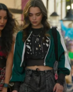 Macarena García Romero The Accident Tv Series Lucia Lobo Green And White Varsity Jacket