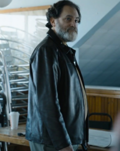 Michael Stuhlbarg Movie The Instigators 2024 Mr. Besegai Leather Jacket