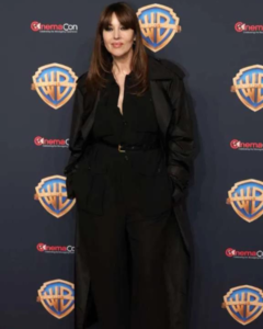 Monica Bellucci Beetlejuice Beetlejuice 2024 Delores Black Coat