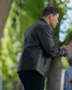 Nelly Knows Mysteries A Fatal Engagement Kavan Smith Brown Bomber Jacket