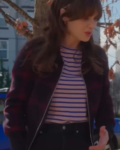 Terry Film Harold And The Purple Crayon 2024 Zooey Deschanel Plaid Jacket