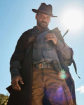 Frank Grillo Die Alone 2024 Kai Brown Cotton Trench Coat
