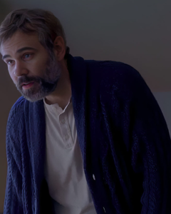 Karl Alberg Tv Series Murder In A Small Town 2024 Rossif Sutherland Blue Cardigan