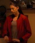 Lady Scorpions 2024 Caitlin Dechelle Red Bomber Jacket
