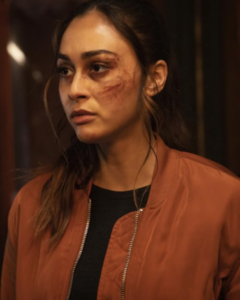 Lindsey Morgan The 100 Tv Series S07 Brown Bomber Jacket