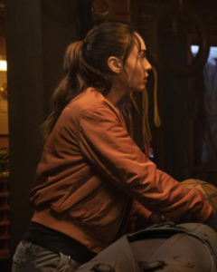 Lindsey Morgan The 100 Tv Series S07 Brown Jacket