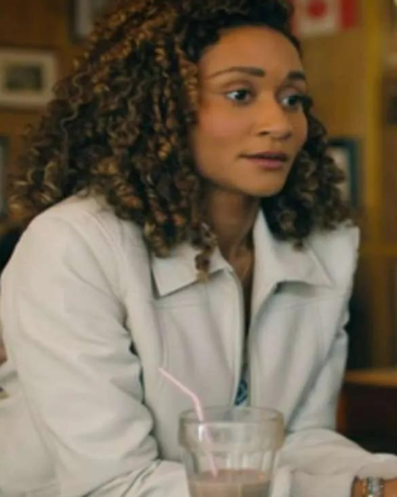 Lindura Sullivan’s Crossing S01 Sydney Shandon White Leather Jacket Lindura Sullivan’s Crossing S01 Sydney Shandon White Leather Jacket