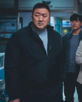 Ma Seok-do The Roundup Punishment 2024 Ma Dong-seok Black Bomber Jacket