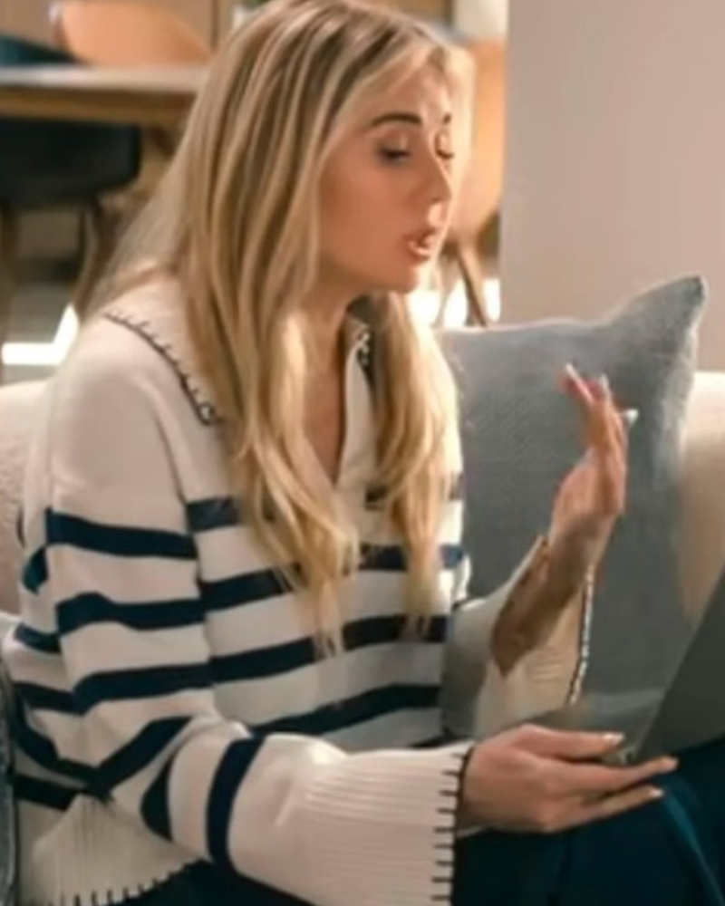 Morgan Tv Series Nobody Wants This 2024 Justine Lupe Striped Sweater Morgan Tv Series Nobody Wants This 2024 Justine Lupe Striped Sweater