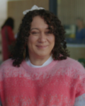 Nic Under The Vines S03 Carrie Green Pastel Striped Sweater