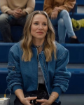 Nobody Wants This 2024 Kristen Bell Blue Denim Bomber Jacket