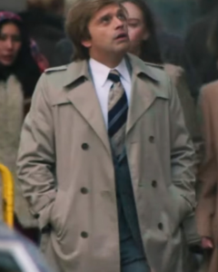 Sebastian Stan Movie The Apprentice 2024 Donald Trump Beige Coat