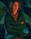 Stephanie Koenig English Teacher 2024 Gwen Sanders Green Puffer Hooded Jacket