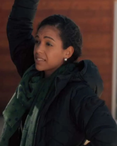 Ashley Larae Our Church Thinks We’re Dating 2024 Jess Roberts Black Puffer Jacket