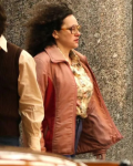 Ella Hunt Saturday Night 2024 Gilda Radner Pink Jacket
