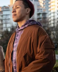 Eric Graise Tracker Tv Series 2024 Bobby Exley Brown Bomber Jacket