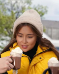 Kathryn Bernardo Hello, Love, Again 2024 Joy Marie Fabregas Yellow Hooded Vest