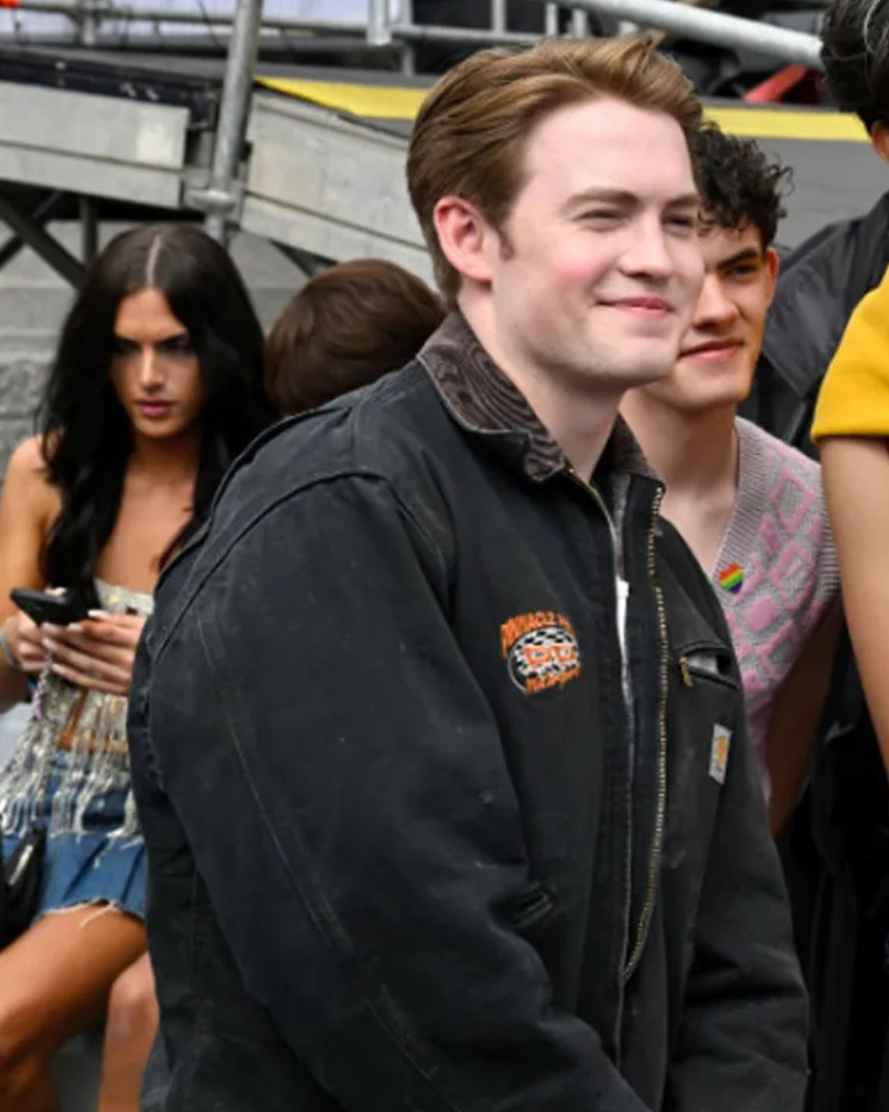 Kit Connor Heartstopper S03 Nick Nelson Black Cotton Jacket Kit Connor Heartstopper S03 Nick Nelson Black Cotton Jacket