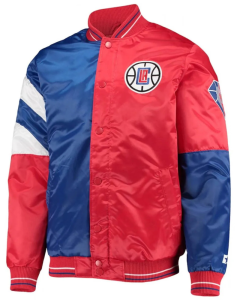 LA Clippers Color Block Red and Blue Jacket