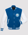 Philadelphia 76ers Blue And White Letterman Jacket