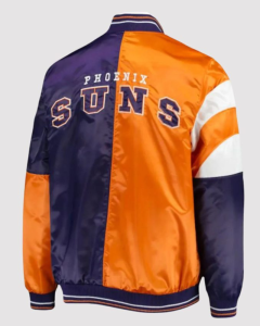 Phoenix Suns Starter Orange And Purple Varsity Jacket.