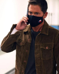 Rob Lowe 9-1-1 Lone Star Season 02 Brown Corduroy Jacket